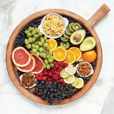 Bordeaux Natural Wood Footed Serveware